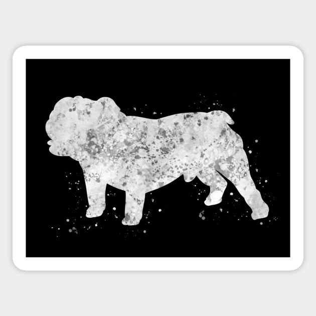 English bulldog puppy dog Sticker by Yahya Art